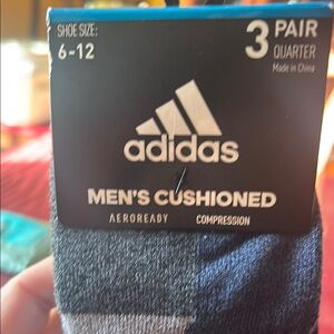 adidas Black and Gray Athletic Socks with Cushioned Comfort